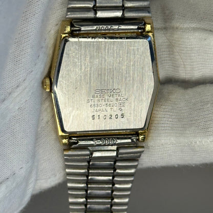 Reloj Seiko 6530-5620 Enero 1985 Dial Azul Facetado Pieza Escasa LEER