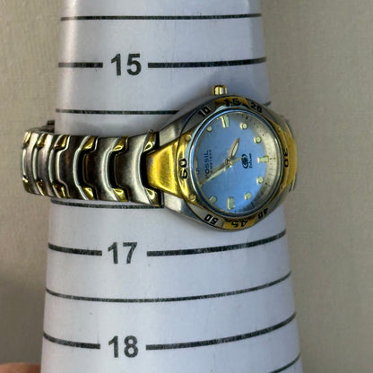 Reloj Fossil Blue Mujer WM3429 Bicolor Año 2003 esfera cepillada plateada