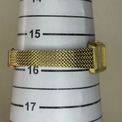 Reloj Bulova Quartz Rectangular Dorado Año 1983 Brazalete Integrado Original