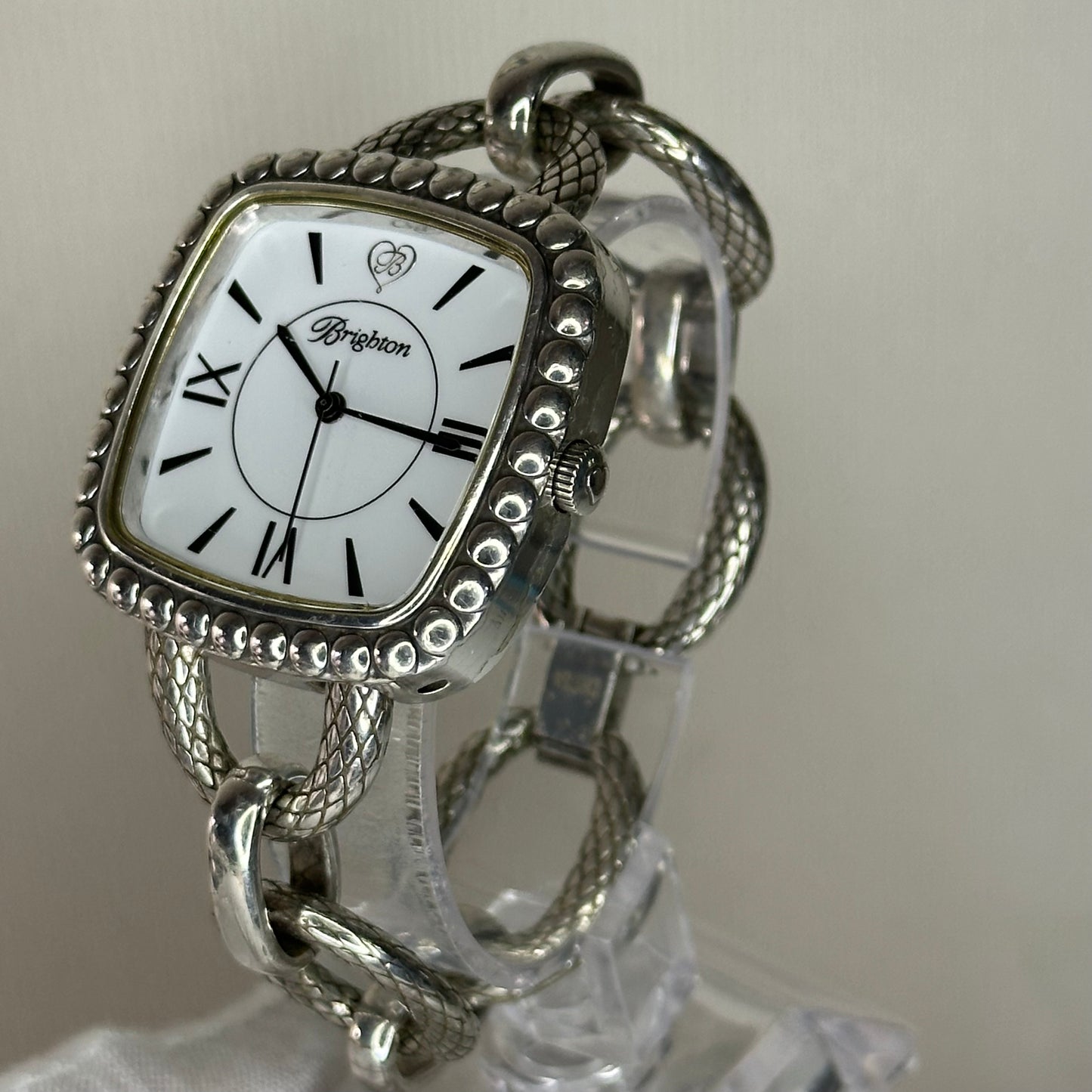 Reloj joya Brighton Milla Chain Año 2009 Pieza de diseño 38 mm ÚNICO