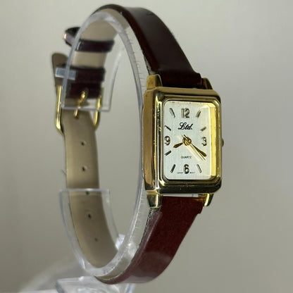 Reloj LTD Mujer Quartz Rectangular | Japón | 1990 | Pulsera original café