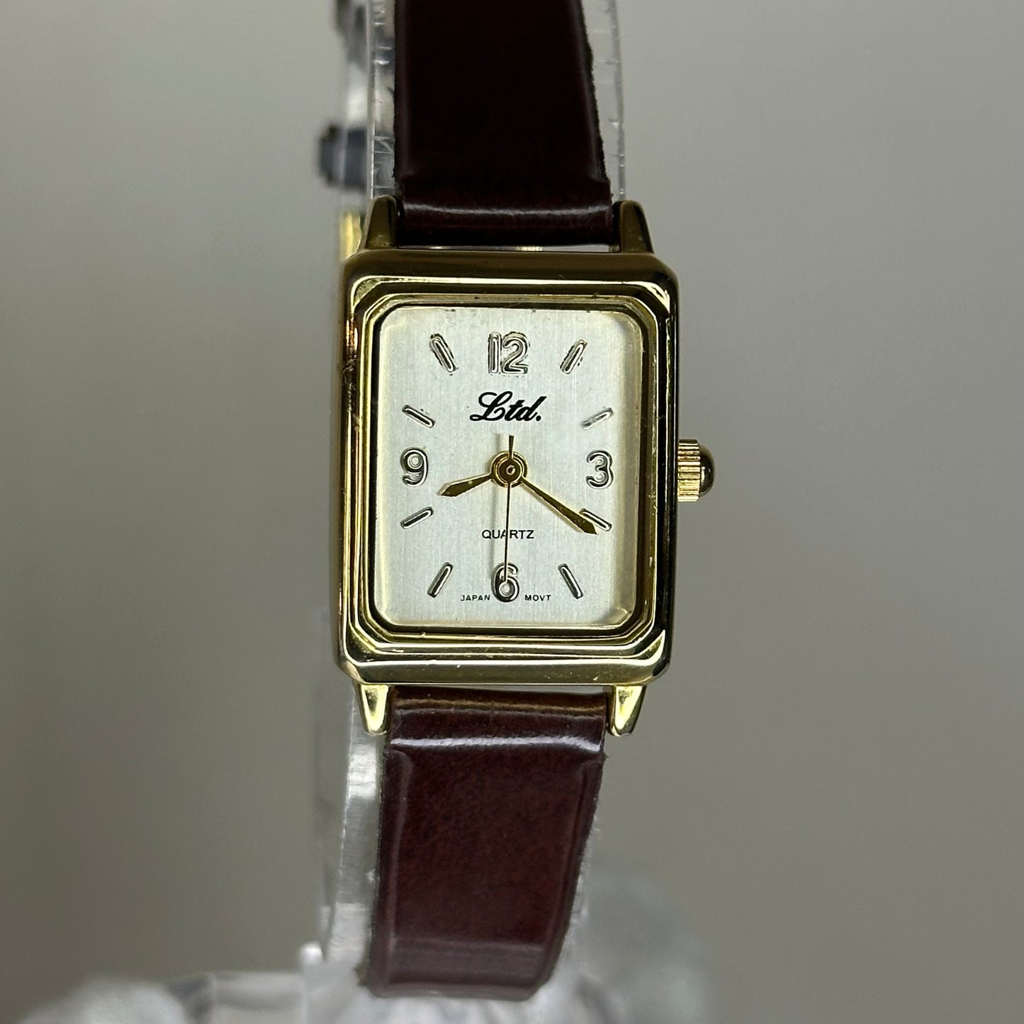 Reloj LTD Mujer Quartz Rectangular | Japón | 1990 | Pulsera original café