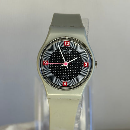 Reloj Swatch Lady Compacto "Cement Dots" Año 1995 Inspiración Op Art