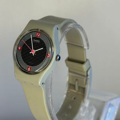 Reloj Swatch Lady Compacto "Cement Dots" Año 1995 Inspiración Op Art