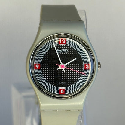 Reloj Swatch Lady Compacto "Cement Dots" Año 1995 Inspiración Op Art