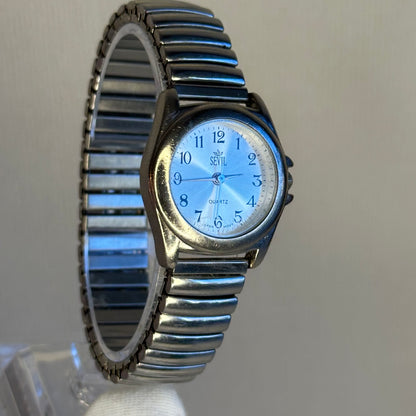 Reloj Sevil Quartz Mujer Japón 1996 | 28 mm | Esfera Sunburst Champagne