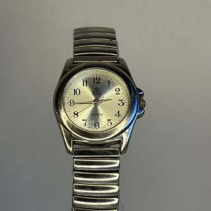 Reloj Sevil Quartz Mujer Japón 1996 | 28 mm | Esfera Sunburst Champagne