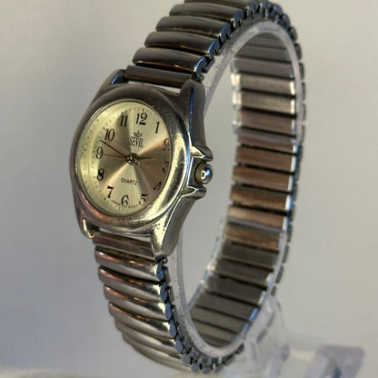 Reloj Sevil Quartz Mujer Japón 1996 | 28 mm | Esfera Sunburst Champagne