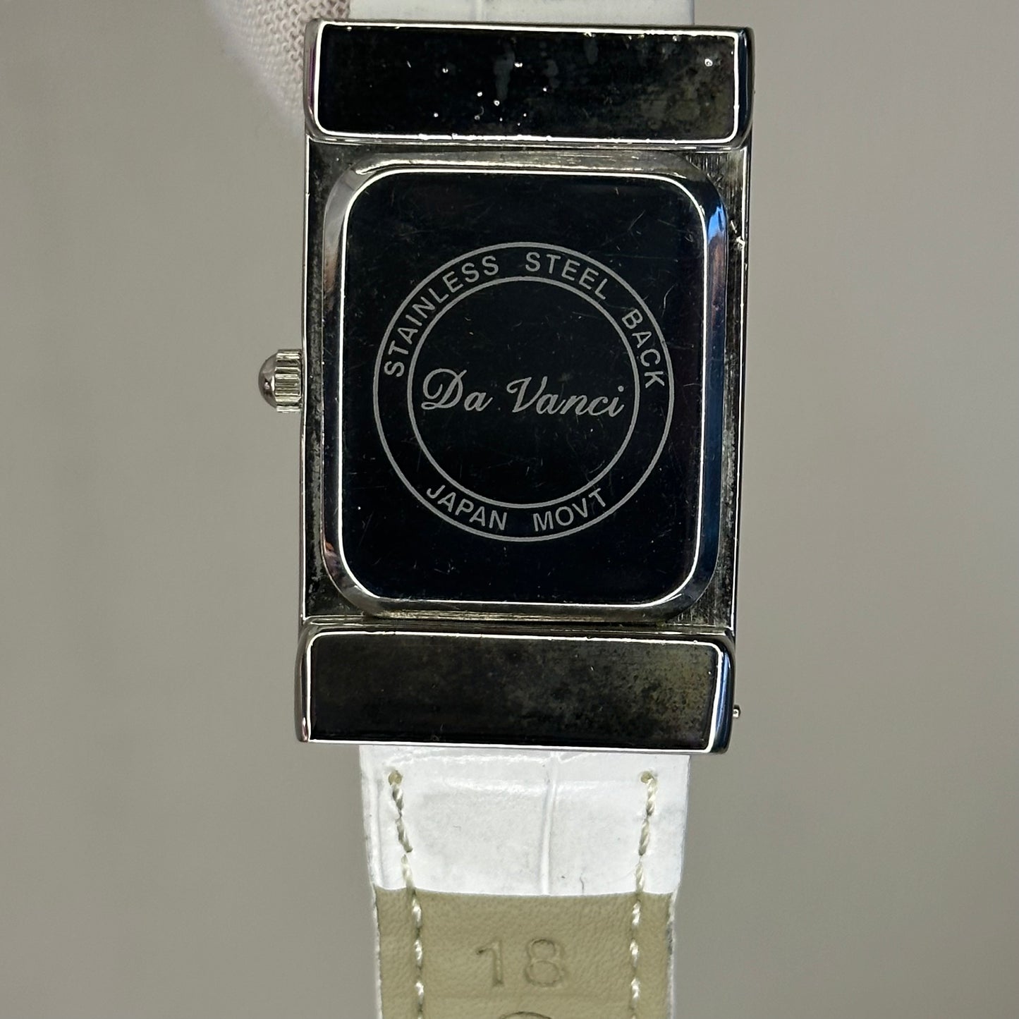 Reloj Da Vanci Japan Movt Mujer Rectangular Rosa 2005 Pulsera blanca