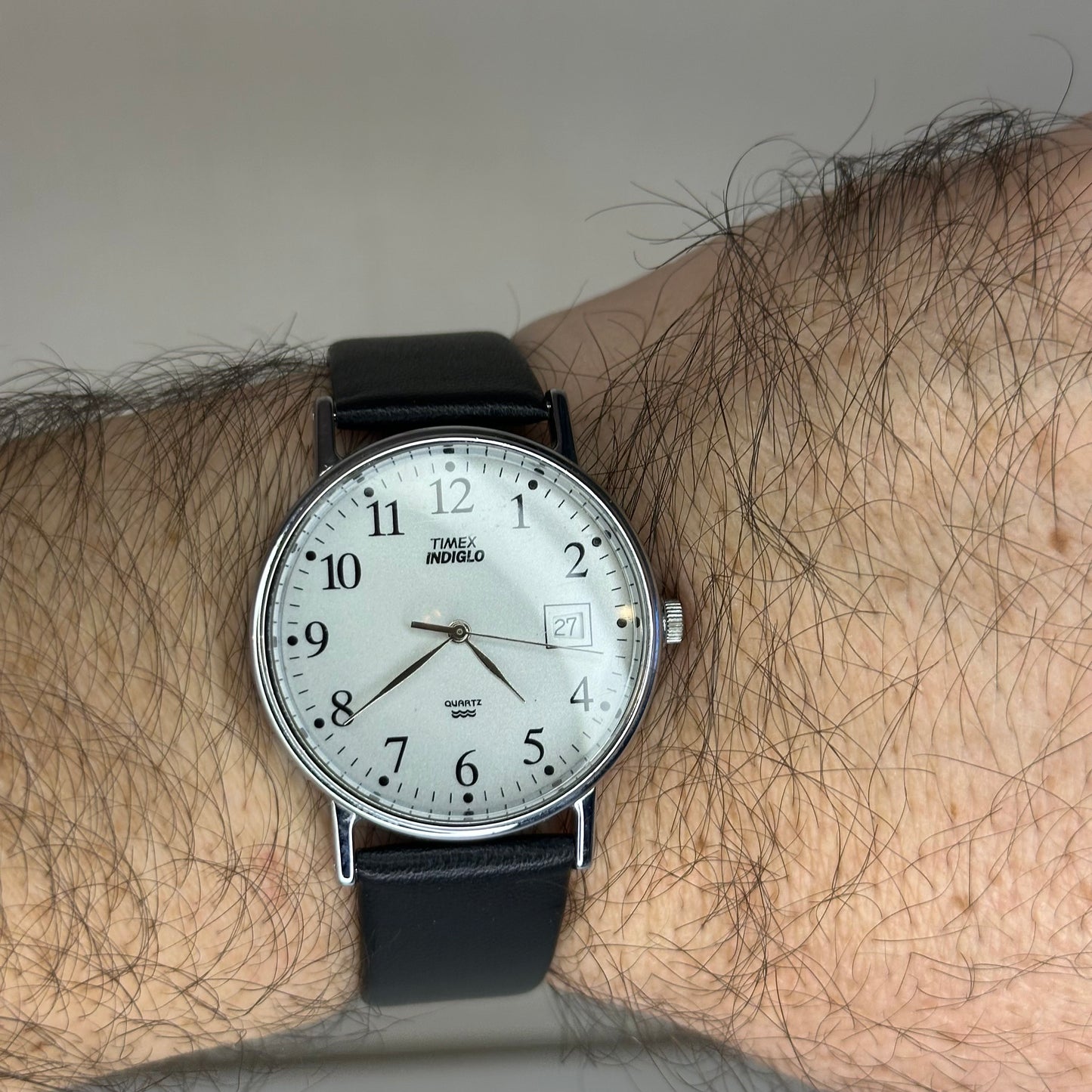 Reloj Timex Indiglo "Easy Reader" E6 – junio de 1997 – 36,5 mm – Hombre