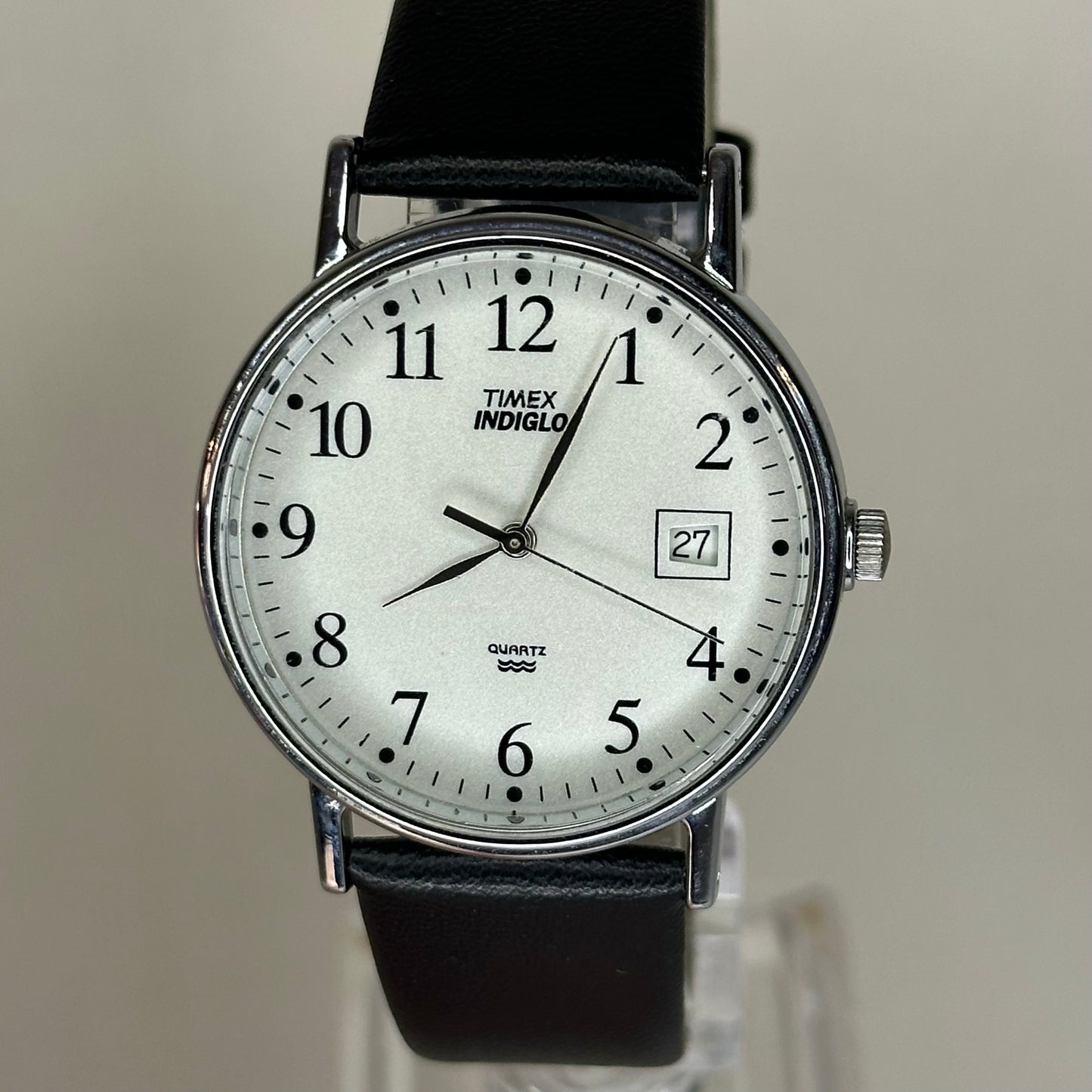 Reloj Timex Indiglo "Easy Reader" E6 – junio de 1997 – 36,5 mm – Hombre