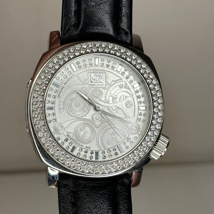Marc Ecko 2011 Dial arquitectónico nacarado 42 mm pulsera original firmada ÚNICO
