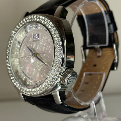 Marc Ecko 2011 Dial arquitectónico nacarado 42 mm pulsera original firmada ÚNICO