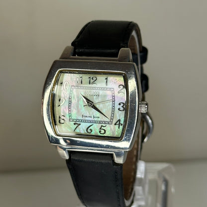 Reloj Plata Ecclissi Sterling Silver 1998 Madreperla Natural Caja y Hebilla Plata 925