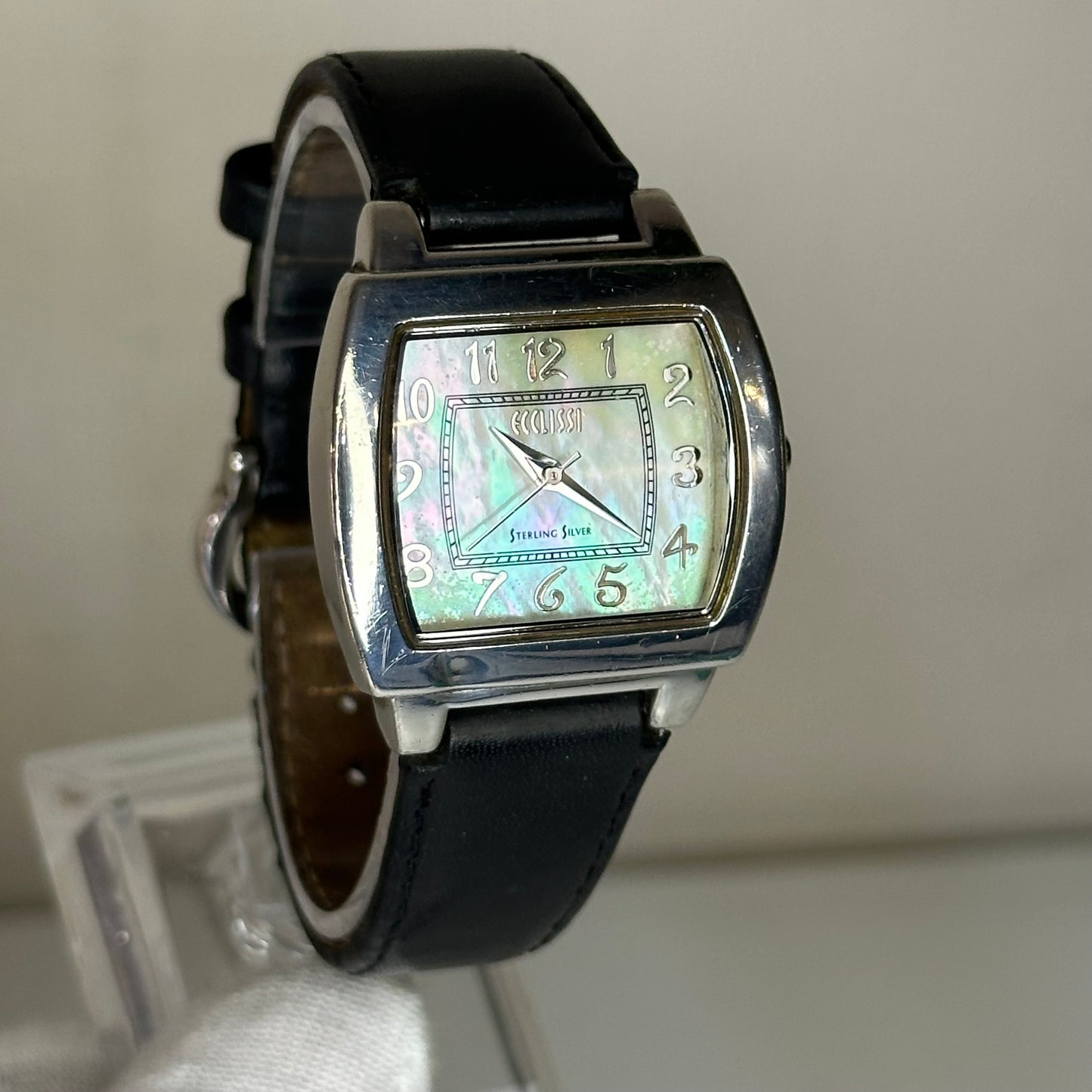 Reloj Plata Ecclissi Sterling Silver 1998 Madreperla Natural Caja y Hebilla Plata 925