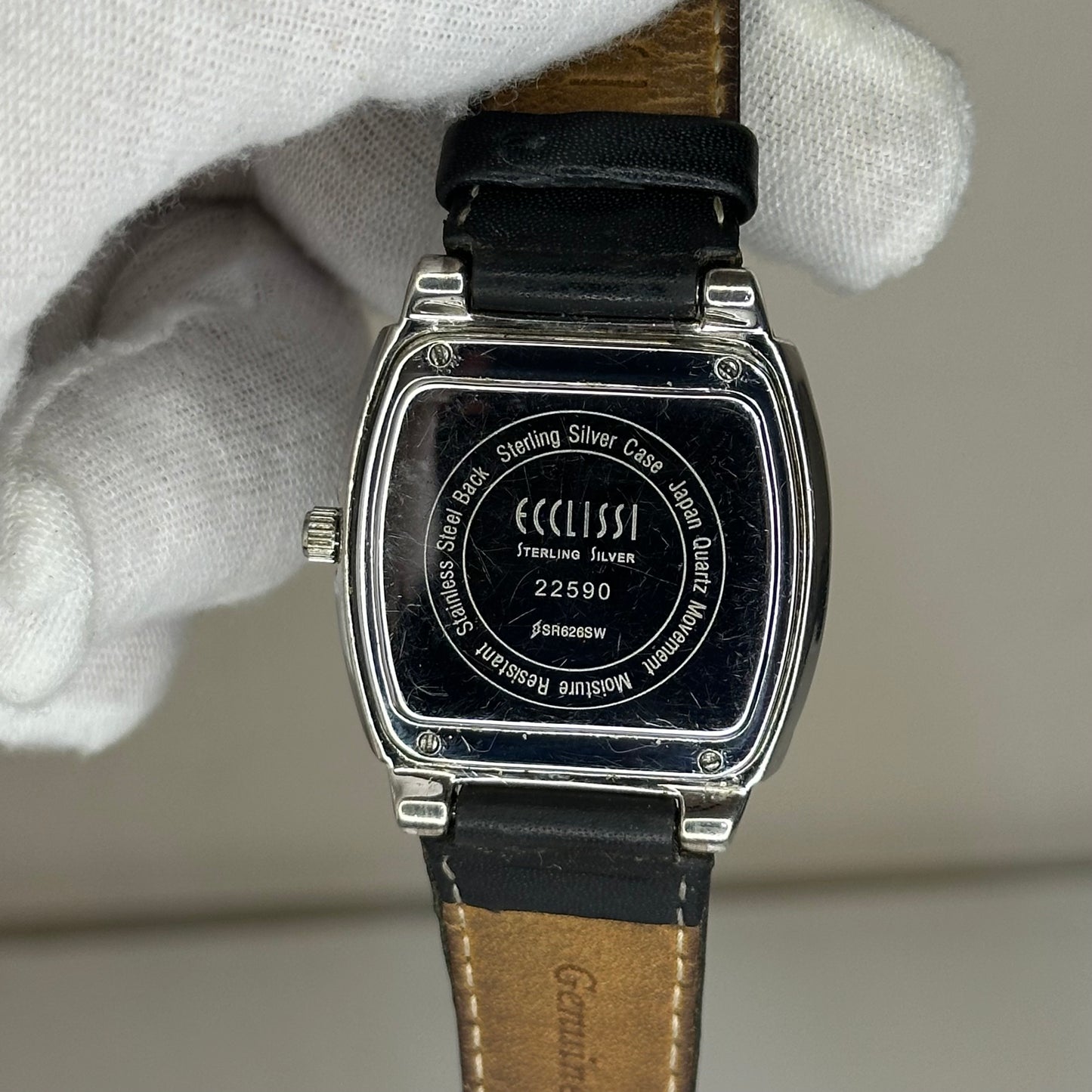 Reloj Plata Ecclissi Sterling Silver 1998 Madreperla Natural Caja y Hebilla Plata 925