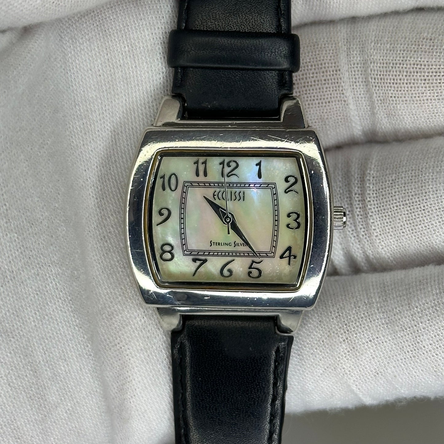 Reloj Plata Ecclissi Sterling Silver 1998 Madreperla Natural Caja y Hebilla Plata 925