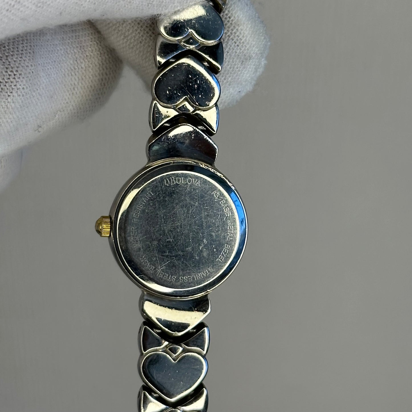 Reloj joya Bulova 98T28 Madreperla Heart Bracelet 2005 ÚNICO
