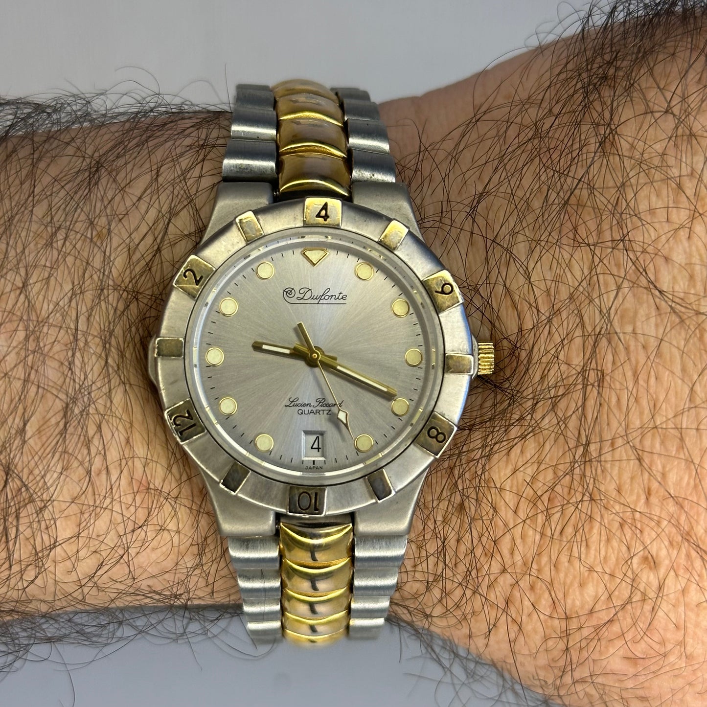 Reloj Dufonte by Lucien Piccard Hombre 1991 Sport-luxury inicios 90s SUNBURST GRIS