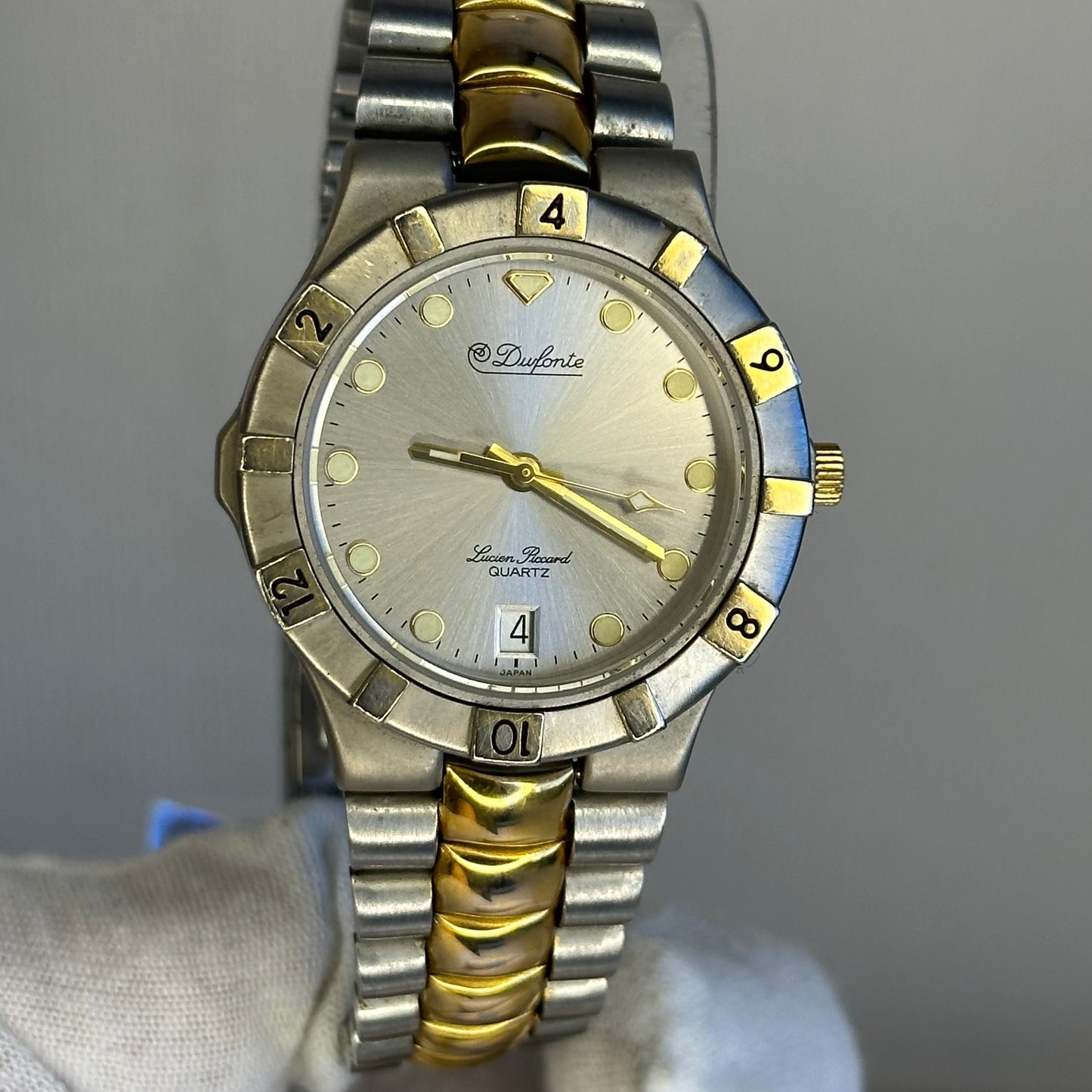 Reloj Dufonte by Lucien Piccard Hombre 1991 Sport-luxury inicios 90s SUNBURST GRIS
