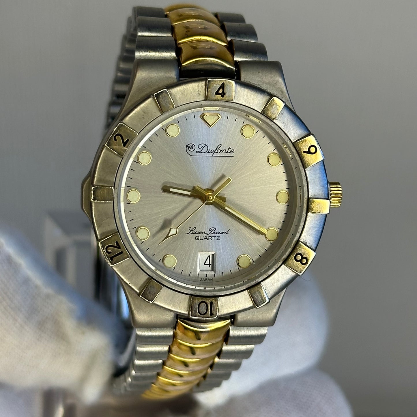 Reloj Dufonte by Lucien Piccard Hombre 1991 Sport-luxury inicios 90s SUNBURST GRIS
