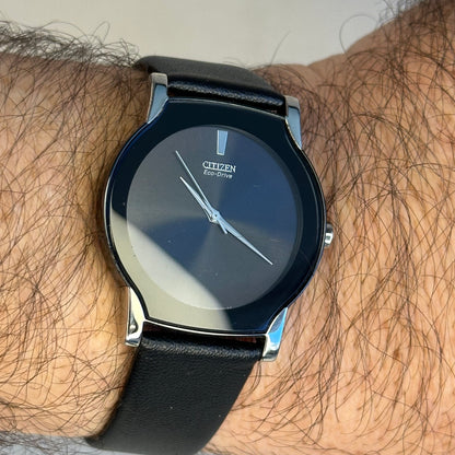 Reloj Citizen Eco-Drive G431 Dic. 2005 Minimalismo Japonés Negro SOLAR ÚNICO