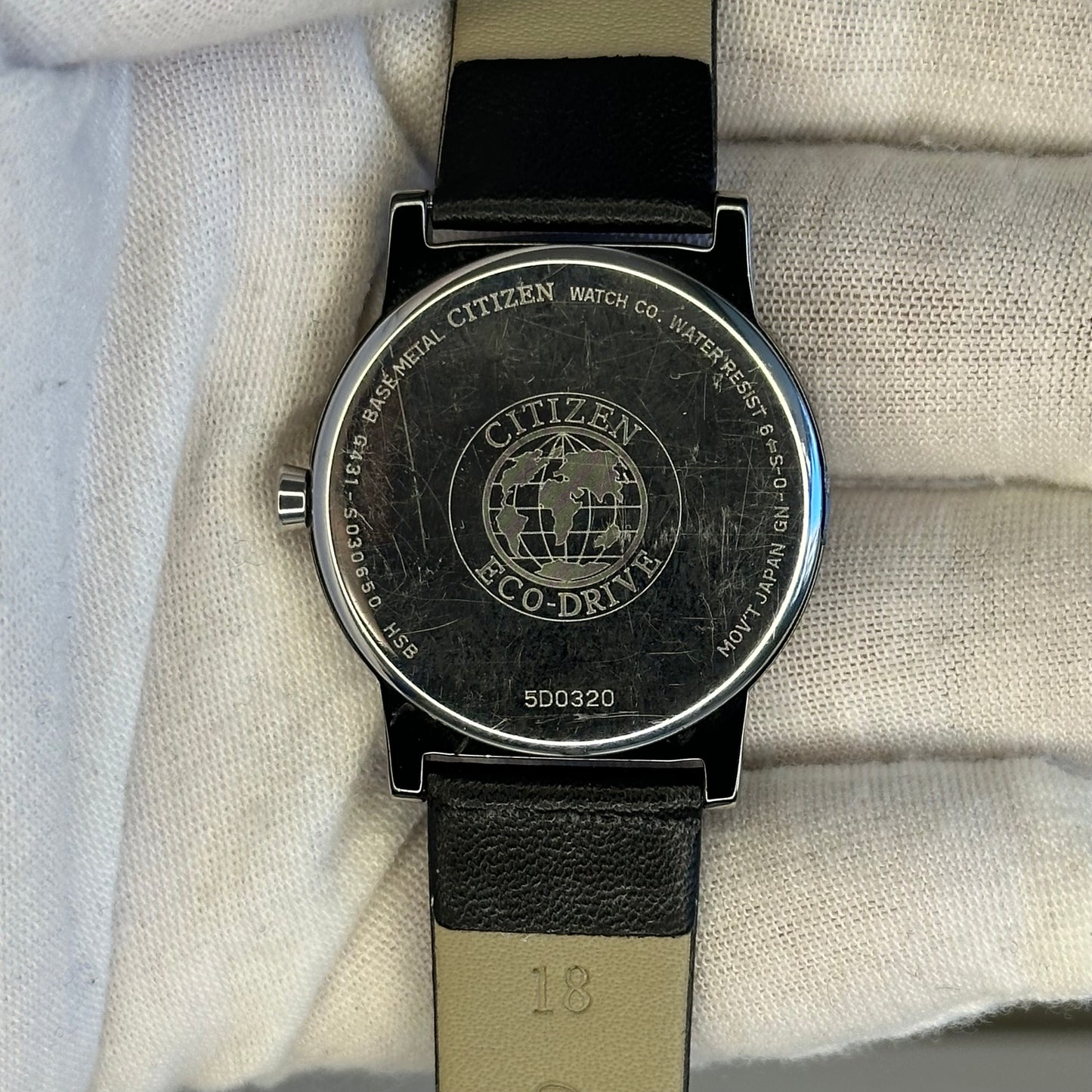 Reloj Citizen Eco-Drive G431 Dic. 2005 Minimalismo Japonés Negro SOLAR ÚNICO