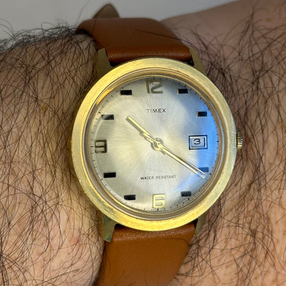 Reloj Timex Marlin Calendar 1971 | Mecánico de cuerda | 37 mm | Pieza histórica