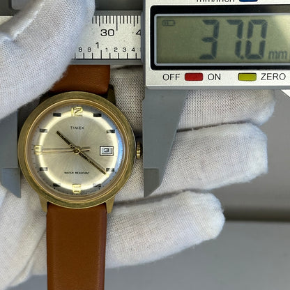 Reloj Timex Marlin Calendar 1971 | Mecánico de cuerda | 37 mm | Pieza histórica