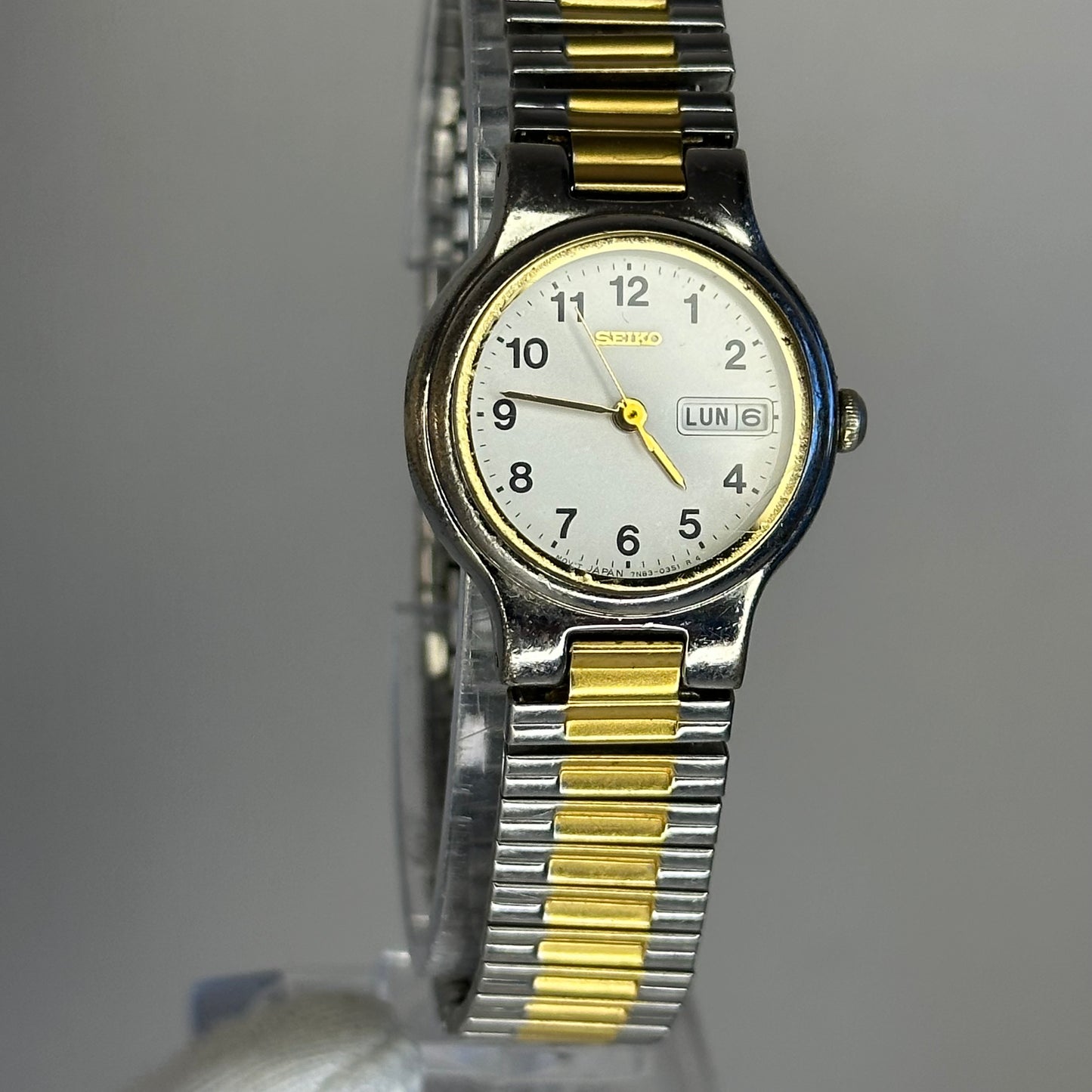 Reloj SEIKO Mujer Two Tone Calendario en ESP. Marzo1996 MUY ESCASO