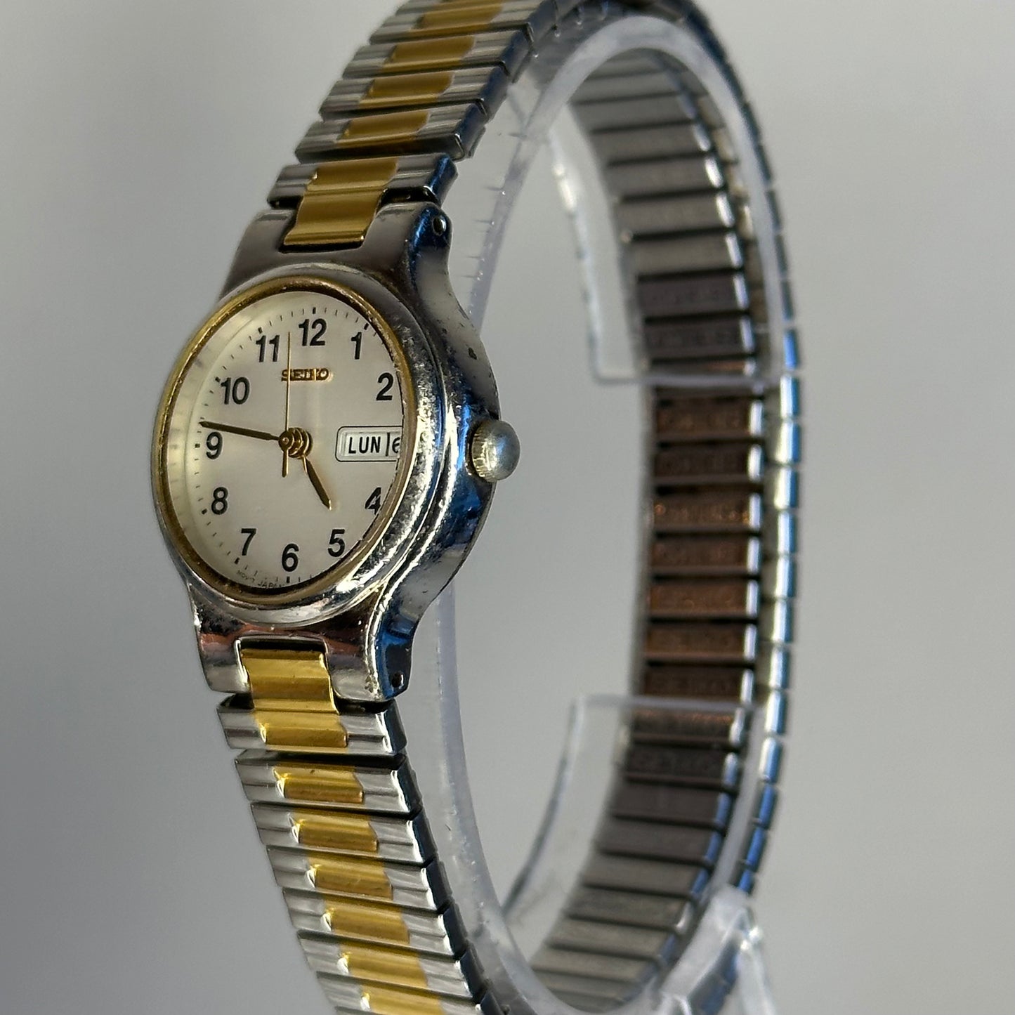 Reloj SEIKO Mujer Two Tone Calendario en ESP. Marzo1996 MUY ESCASO