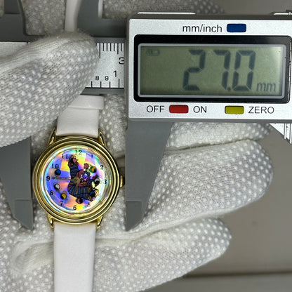 Reloj St. Laurent Co. Payaso Malabarista Holográfico Mujer Segundero Disco Años 90´s ÚNICO