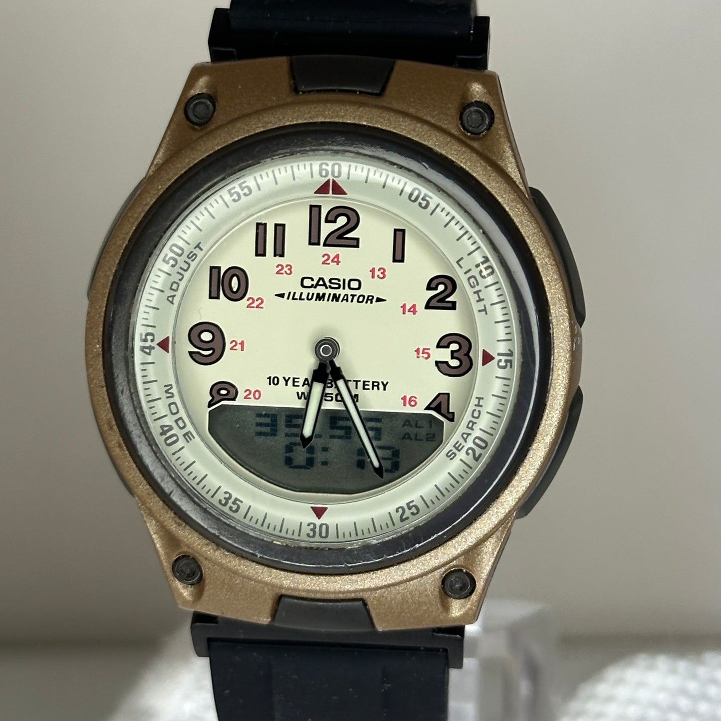 Reloj Casio AW-80 Telememo 30 World Time Año 2004 Ana-Digi 1era gen. módulo 2747