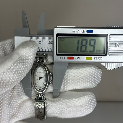 Brighton Biella Fiore Año 2003 | Reloj joya oval de inspiración Art Nouveau