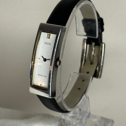 Reloj de plata maciza auténtica Ecclissi Sterling Silver Tank Mujer 2003 ÚNICO LEER