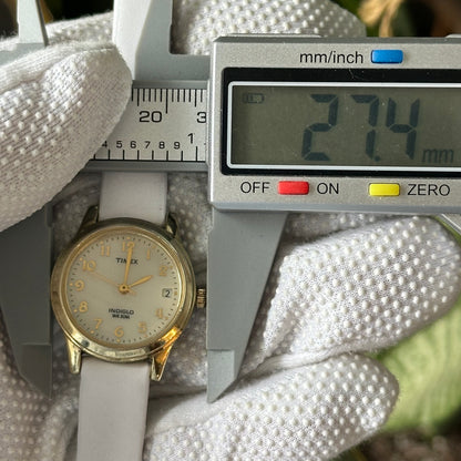 Reloj Timex Indiglo Mother of Pearl WR30M Agosto 2009 Cuarzo 27 mm