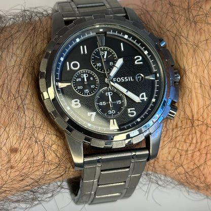 Reloj Fossil Dean Chronograph Hombre FS4721 Smoke Stainless Steel 2012