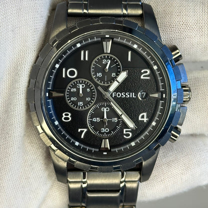 Reloj Fossil Dean Chronograph Hombre FS4721 Smoke Stainless Steel 2012