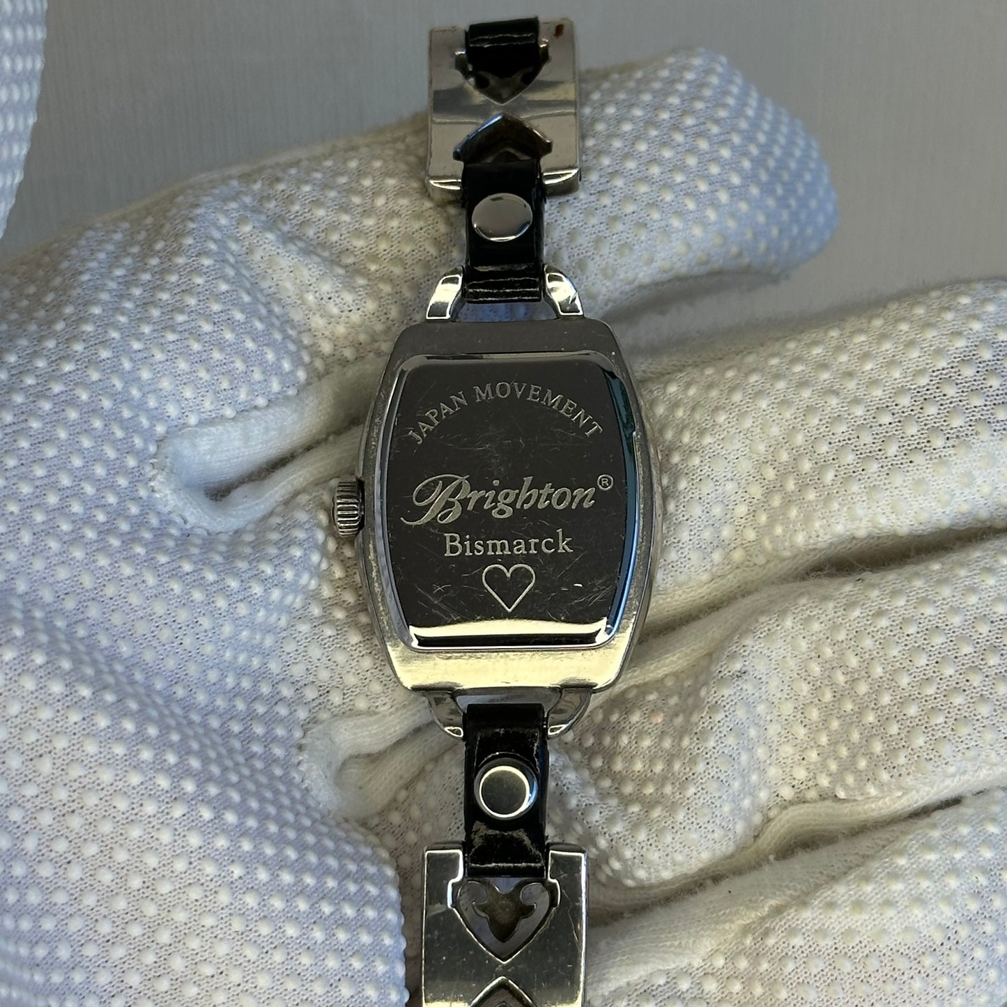 Reloj joya Brighton Bismarck 1999 / Art Nouveau Negro/plateado