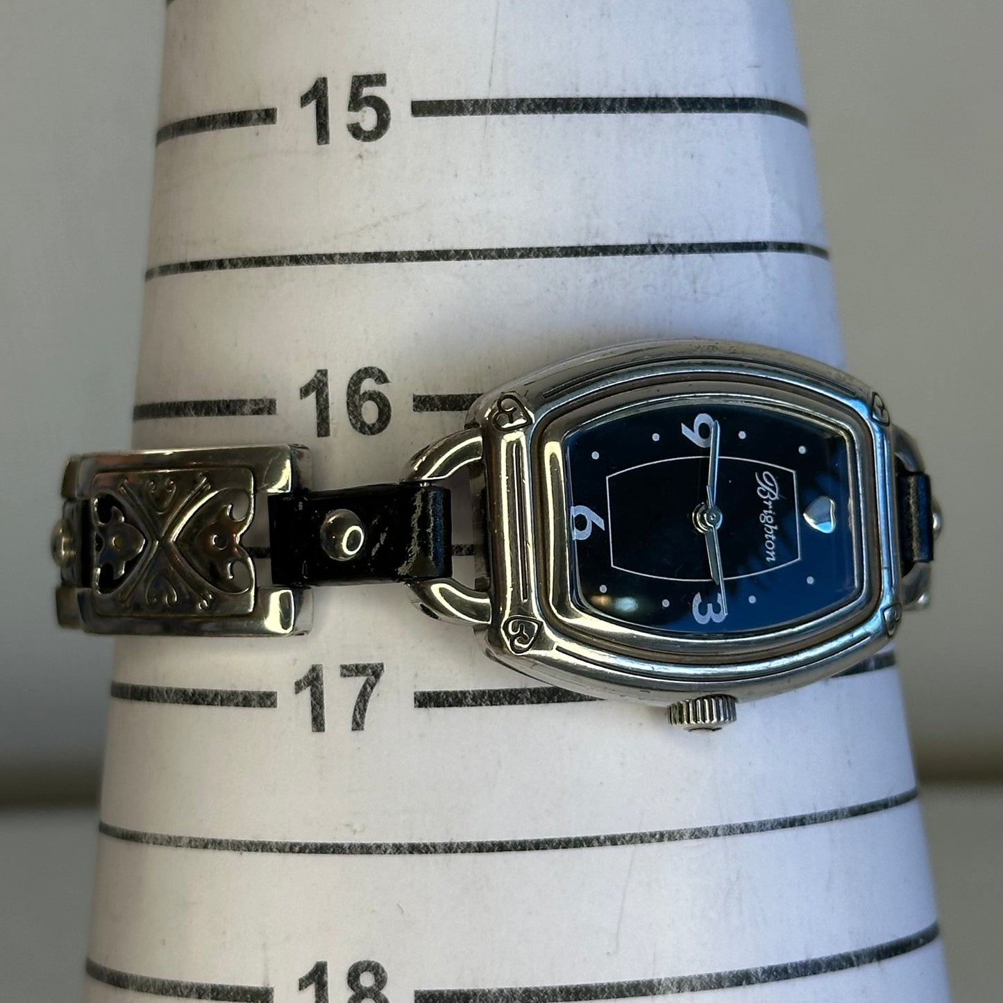 Reloj joya Brighton Bismarck 1999 / Art Nouveau Negro/plateado