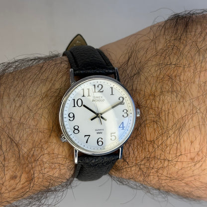 Reloj Timex Easy Reader Indiglo "DD" 1996 Iluminación a las 8  ESCASO 36 mm