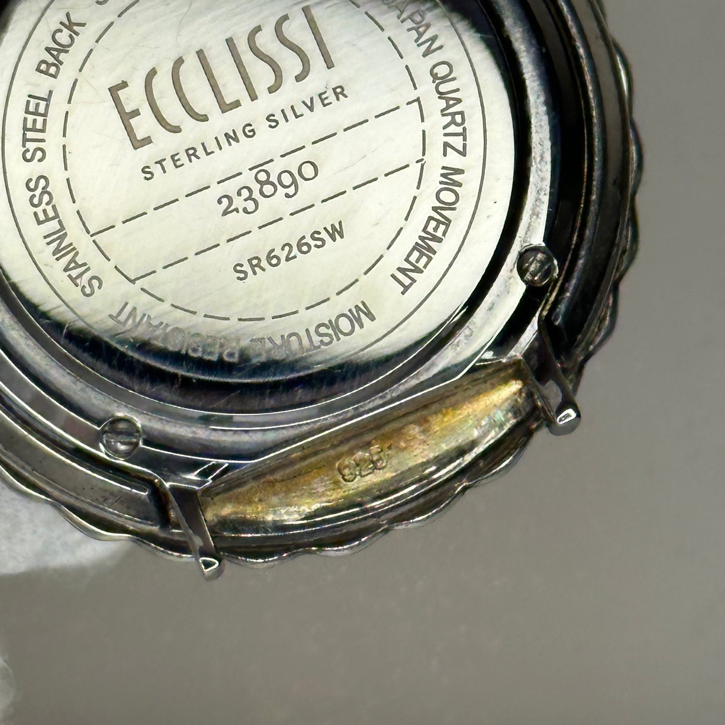 Reloj de Plata Maciza Ecclissi Sterling Silver Año 2003 Madreperla ÚNICO