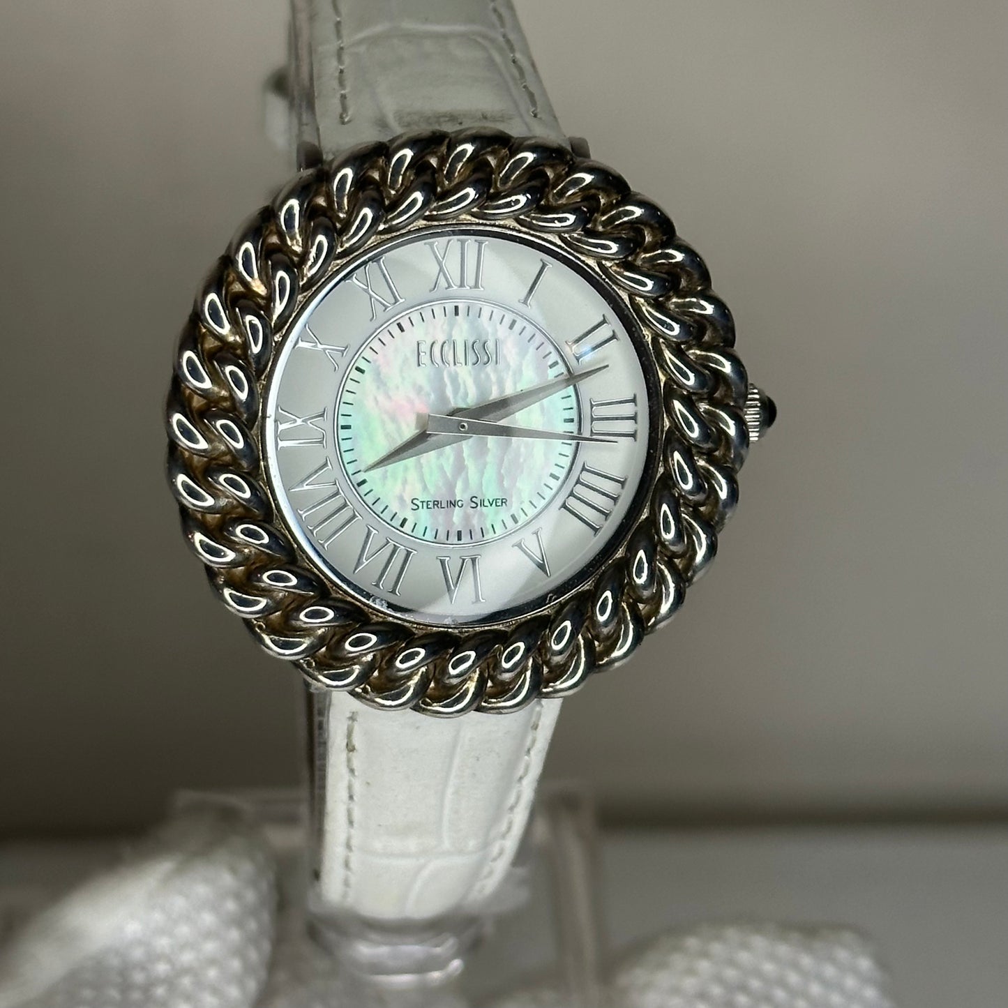 Reloj de Plata Maciza Ecclissi Sterling Silver Año 2003 Madreperla ÚNICO