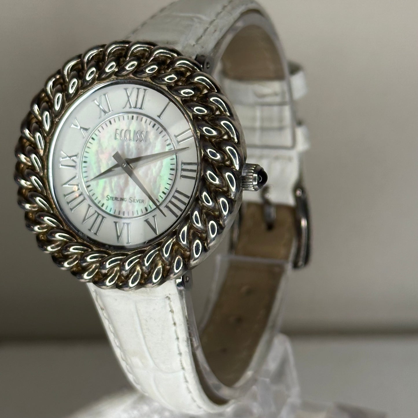 Reloj de Plata Maciza Ecclissi Sterling Silver Año 2003 Madreperla ÚNICO