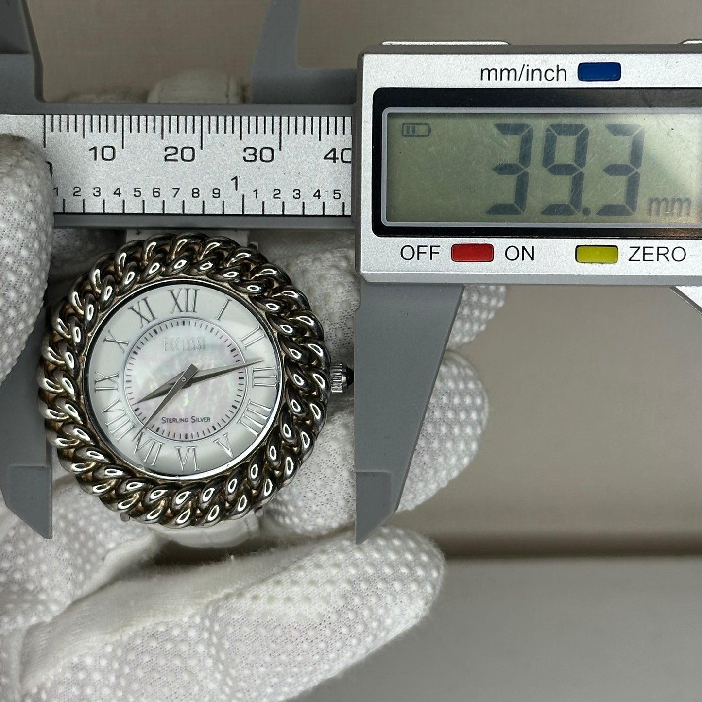 Reloj de Plata Maciza Ecclissi Sterling Silver Año 2003 Madreperla ÚNICO