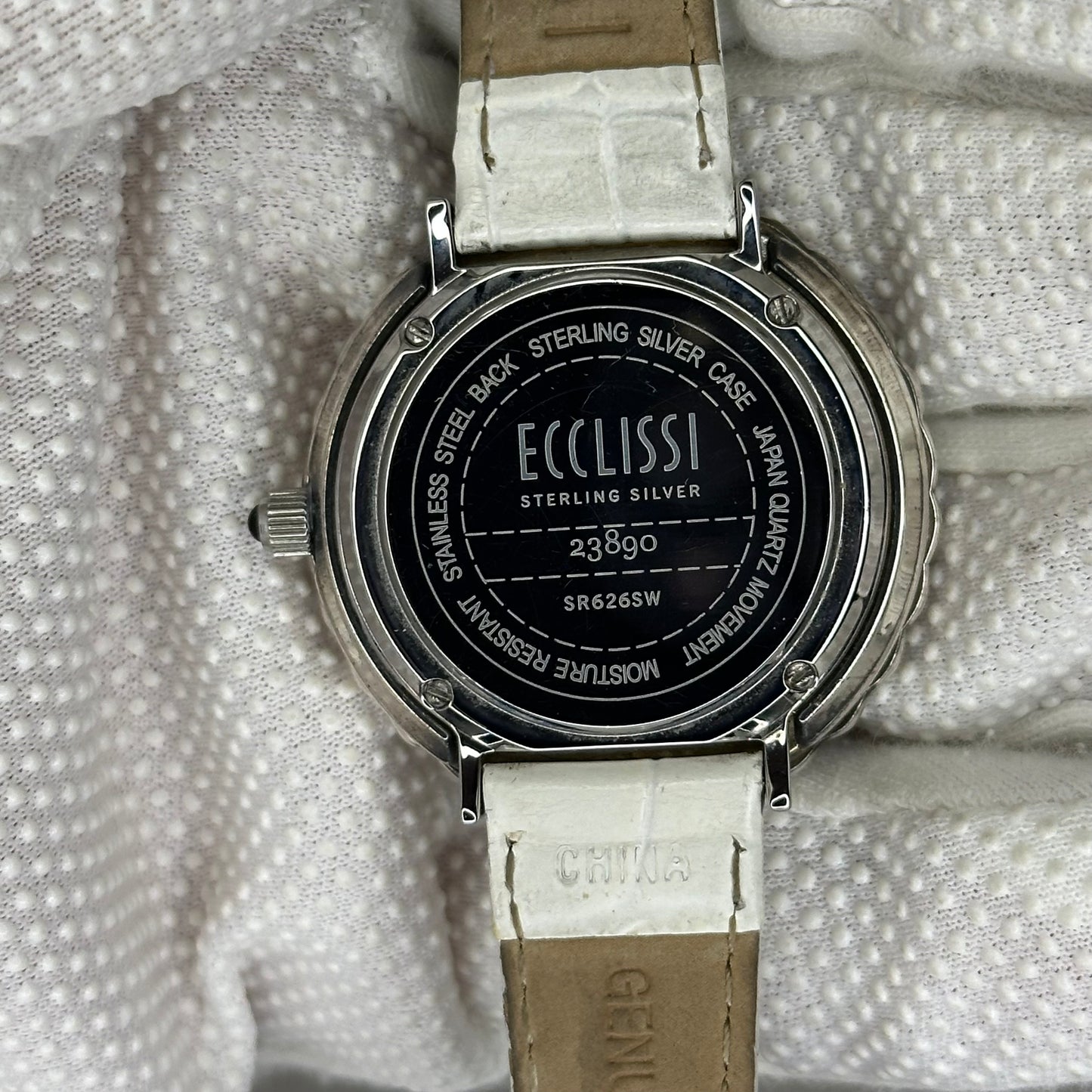 Reloj de Plata Maciza Ecclissi Sterling Silver Año 2003 Madreperla ÚNICO
