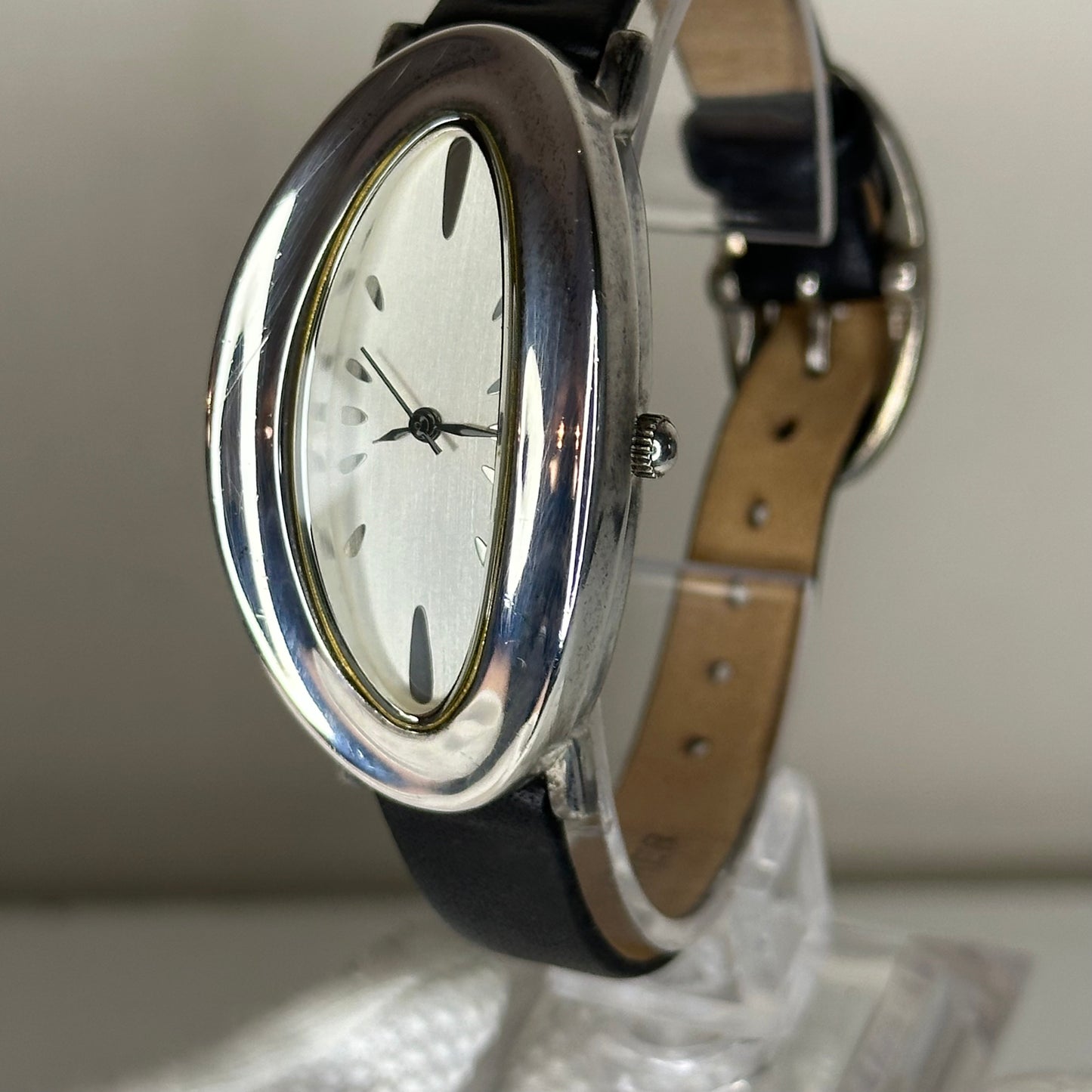 Reloj Pieza de Arte de plata real / Escultor: Robert Lee Morris / Sterling Silver Art 1999