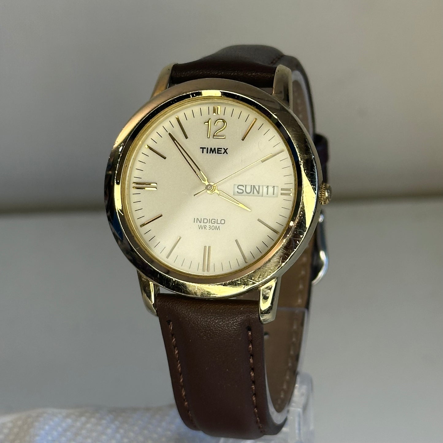 Reloj Timex Indiglo Hombre Day-Date 37mm Febrero 2005