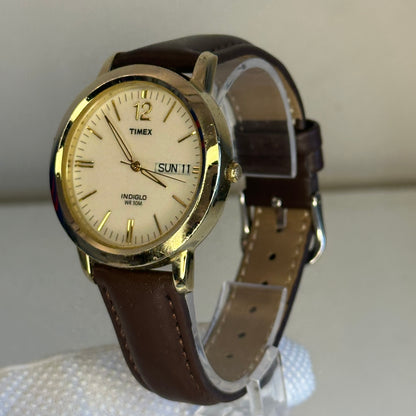 Reloj Timex Indiglo Hombre Day-Date 37mm Febrero 2005