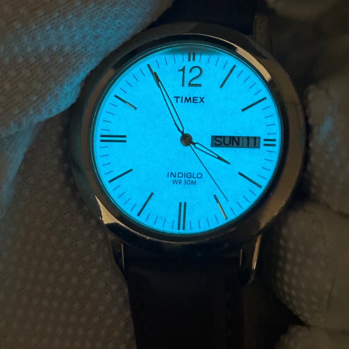 Reloj Timex Indiglo Hombre Day-Date 37mm Febrero 2005